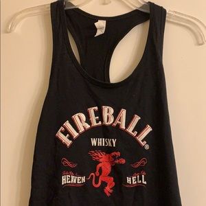 Racer-back Fireball tank top